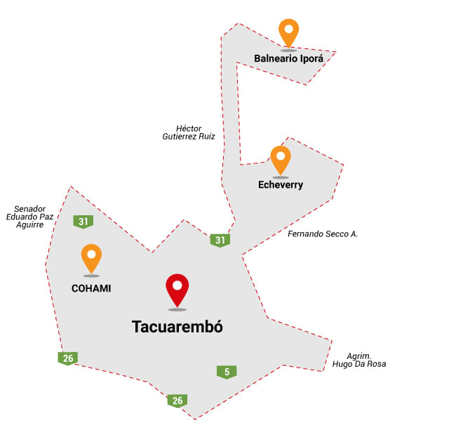 Tacuarembó mapa