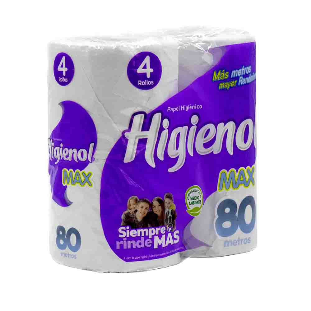 Papel Higiénico X4 Higienol Max Plus 80 Mts Tatauy