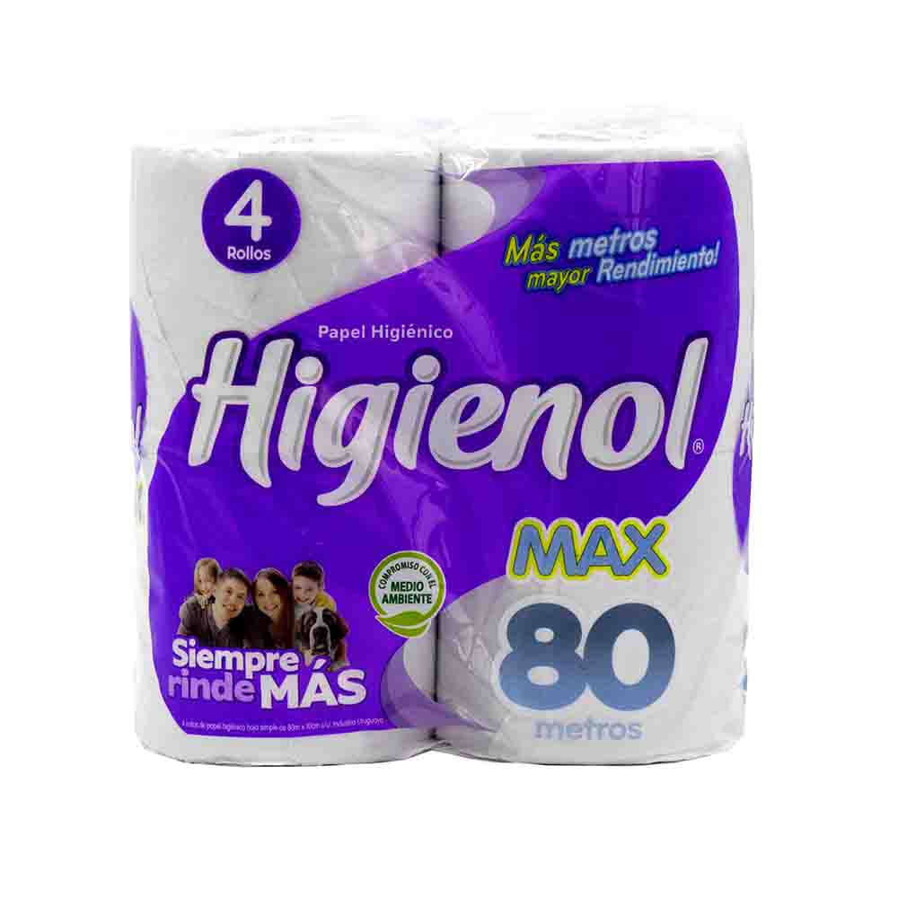 Papel Higiénico X4 Higienol Max Plus 80 Mts Tatauy