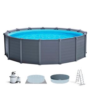 INTEX PISCINA ESTRUCTURAL PANEL GRAFITO 4.78X1.24 16805LTS