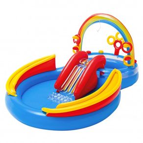 INTEX PISCINA CENTRO JUEGOS INFLABLE ARCOIRIS