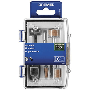 Kit micro con 16 accesorios para mini torno DREMEL ideales para cortar y lijar metales 734