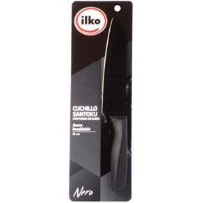 CUCHILLO SANTOKU 18 CMS NERO